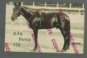 Fargo NORTH DAKOTA RPPC 1910 DAN PATCH World Champion HARNESS RACING Race FAIR