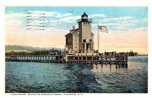 Postcard LIGHTHOUSE SCENE Kingstone New York NY AS6285
