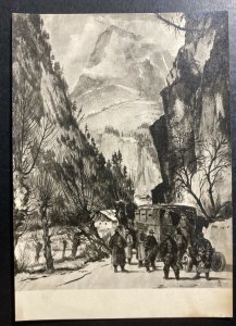 Mint WW 2 Germany Waffen SS Postcard Police on a break in the mountains
