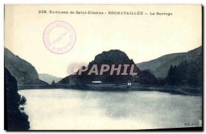 Old Postcard From Around Saint Etienne Rochetaillee Dam