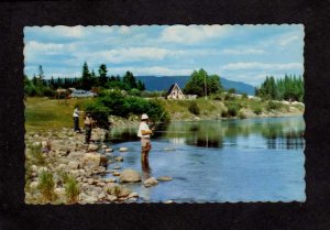 QC PQ Cap Seize Salmon Fishing Matane Reserve Quebec Carte Postale Postcard