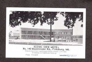 MD Scenic View Motel Route 140 Westminster Rd Finksburg Maryland Postcard