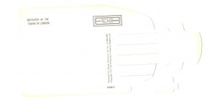 Cutout Shape, London, England, Beefeater at Tower, Novelty Vintage Postcard