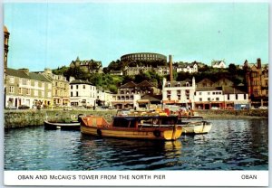 Postcard - Oban And McCaig's Tower From The North Pier - Oban, Scotland