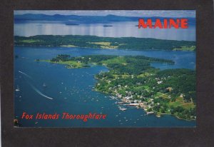 ME  Aerial View Fox Island North Haven Vinalhaven nr Rockland Maine Postcard