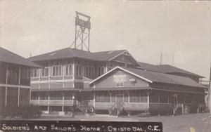 Panama Canal Zone Cristobal Soldiers and Sailors Home Real Photo