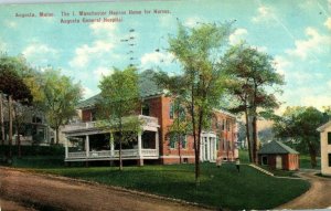 The J Manchester Haynes Home for Nurses Augusta Hosp Maine Postcard Posted 1911