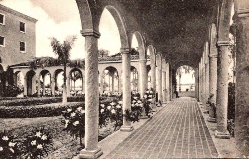 Florida Sebring Harder Hall On Rex Beach Lake The Colonnade Albertype