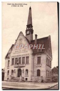 Old Postcard Pont Ste Maxence L & # 39Hotel City