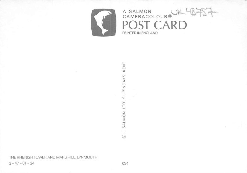 uk48757 rhenish tower and mars hill lynmouth devon  uk