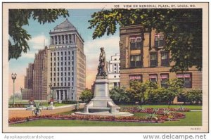 View On Memorial Plaza Saint Louis Missouri 1941