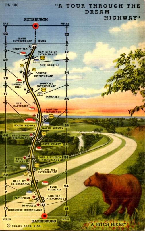 PA - Pennsylvania Turnpike Map