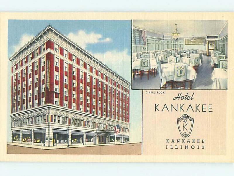 Unused Linen KANKAKEE HOTEL & RESTAURANT Kankakee Illinois IL u8637@
