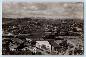 Nogales Arizona AZ Postcard RPPC Photo Y Nogales Son Cars Bird's Eye View