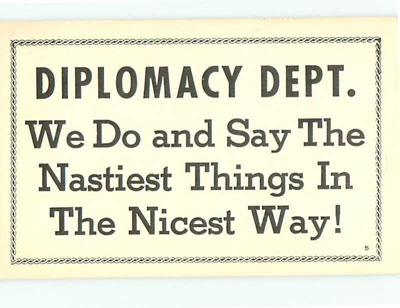 Postcard Diplomacy Dept  # 1097A