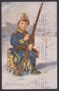 SWEDEN 1915, Postcard, Jämtland field hunter, WWI