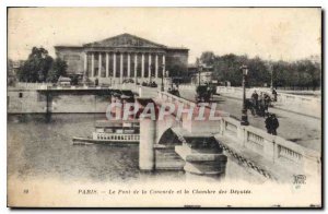 Postcard Old Paris Le Pont de la Concorde and the Chamber of Deputies