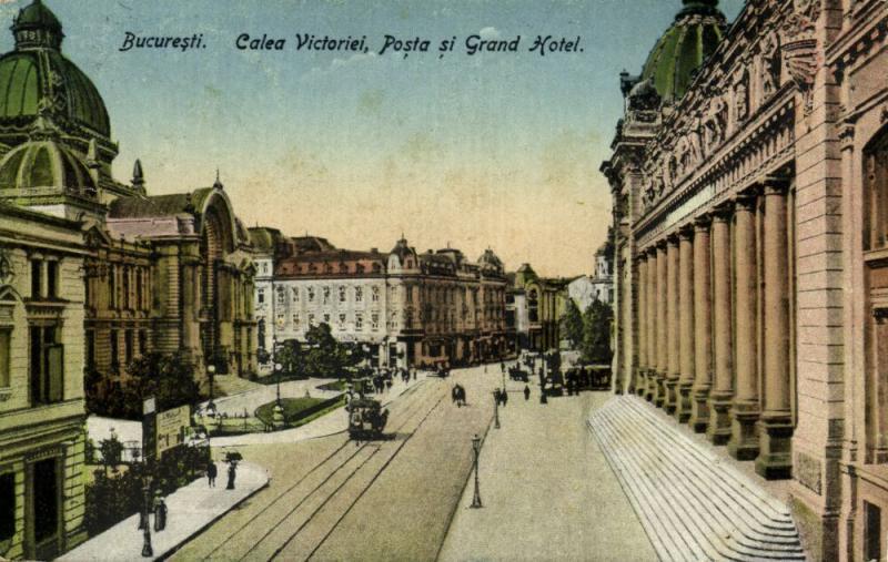 romania, BUCHAREST BUCURESTI, Calea Victoriei, Grand Hotel (1925) Postcard