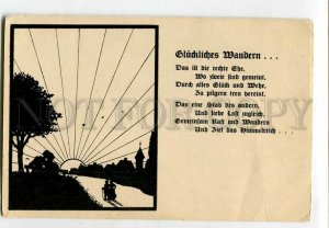 3139544 Gluckliches Mandern Germany SILHOUETTE old ART NOUVEAU