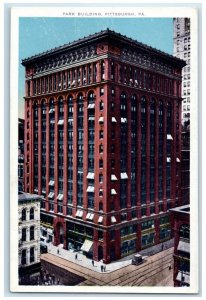 c1910 Park Building Exterior Street Streetcar Pittsburgh Pennsylvania Postcard