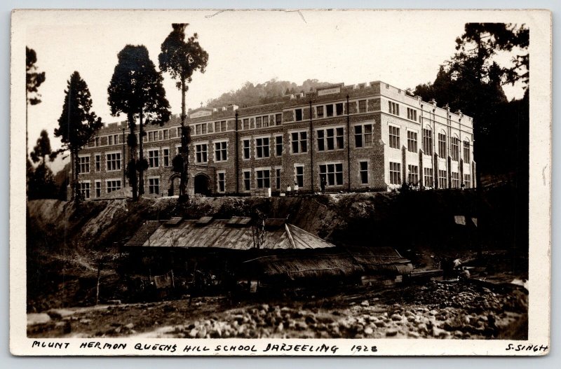 Darjeeling, West Bengal India~Mount Hermon Queens Hill Boarding School~1926 RPPC 
