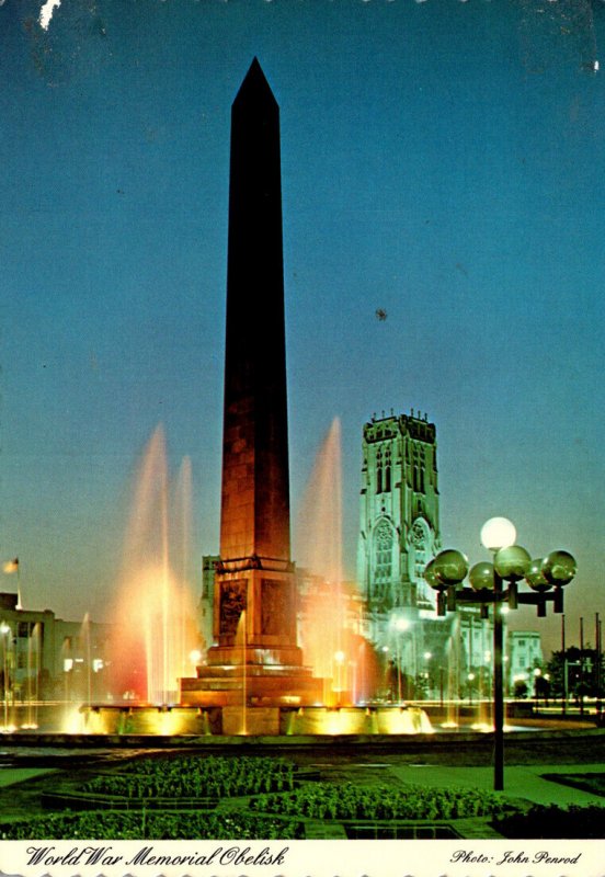 Indiana Indianapolis World War Memorial Obelisk 1981