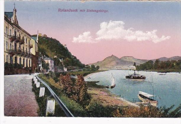 Germany Remagen Rolandsack mit Siebengebirge