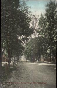 Greenfield MA Trolley Road to Turners Falls c1910 Postcard