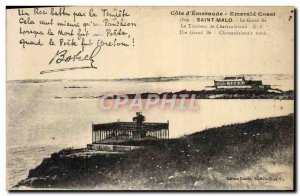 Old Postcard Saint Malo Grand Be Le Tombeau de Chateaubriand Botrel