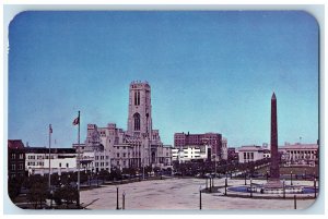 Obelisk Central Square Memorial Plaza Indianapolis Indiana IN Vintage Postcard 