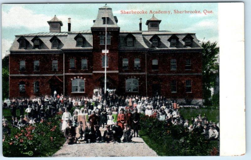 SHERBROOKE, QUEBEC Canada    SHERBROOKE ACADEMY  ca 1910s   Postcard