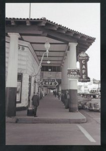 REAL PHOTO YUMA ARIZONA DOWNTOWN VALLEY CAFÉ OLD CARS OPSTCARD COPY