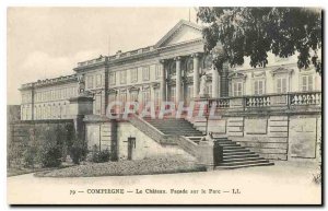 Old Postcard Compiegne Chateau frontage on the Park