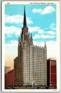 Vtg Illinois IL The Chicago Temple First Methodist Church 1920s View Postcard