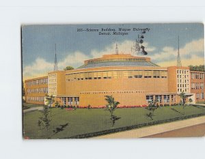 Postcard Science Building, Wayne University, Detroit, Michigan