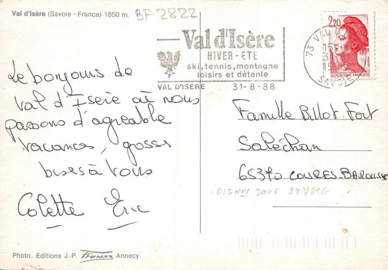 BF2822  val d isere    france