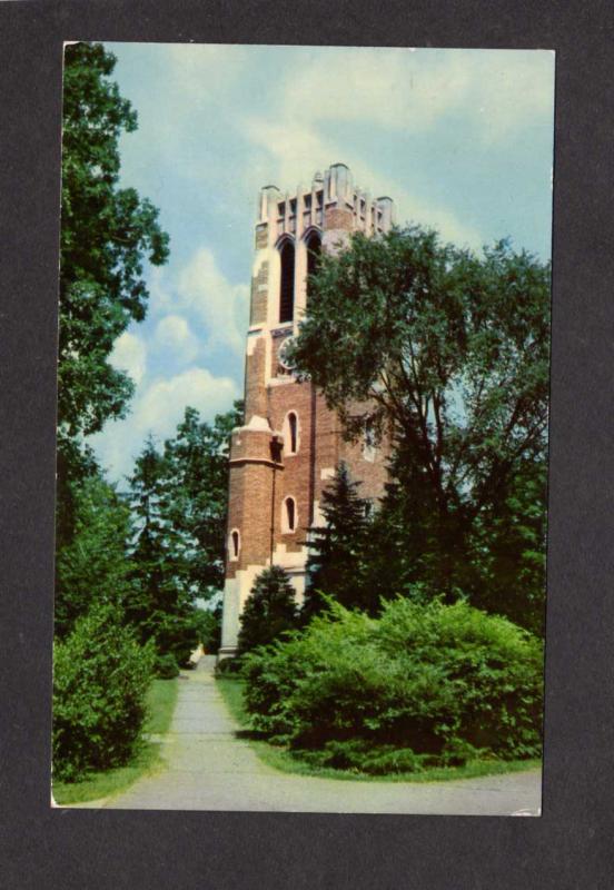 MI Tower Michigan State University College East Lansing Michigan Postcard