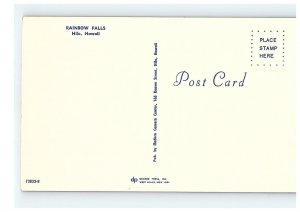 Waterfall Cascading into pool at Rainbow Falls in Hilo Hawaii Postcard