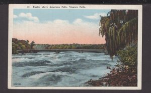 New York Niagara Falls - Rapids above American Falls - WB
