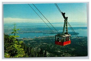 Vintage 1960's Postcard Panoramic View Grouse Mountain Skyride Vancouver Canada