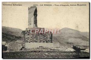 Old Postcard La Turbie Tower & # 39Auguste Roman Ruins