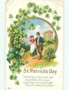 Pre-Linen St. Patrick's COUPLE WALKING DOWN THE PATH AB3266