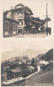 Berchtesgaden Germany Street Scenes Real Photo Vintage Postcard AA70712