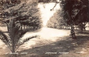 RPPC A TROPICAL DRIVE SARASOTA FLORIDA PREXY STAMPS REAL PHOTO POSTCARD 1952