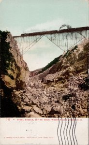 Steel Bridge White Pass & Yukon RR Train c1907 Mitchell #767 Postcard H22