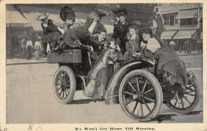 Won't get home till morning party girls semi photo c1910