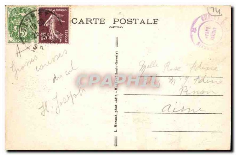 Old Postcard Col des Aravis and Mont Blanc