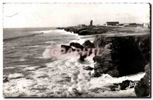 Old Postcard Between Croix de Vie and Sion La Corniche Vendeenne a Day Storm