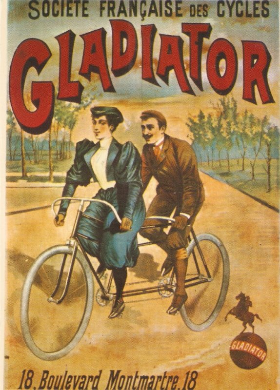 Societé Francaisem de Cycles Gladiator  Modern French repro of old  advertisi