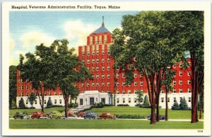 VINTAGE POSTCARD VETERANS ADMINISTRATION HOSPITAL AT TOGUS MAINE (1940s)